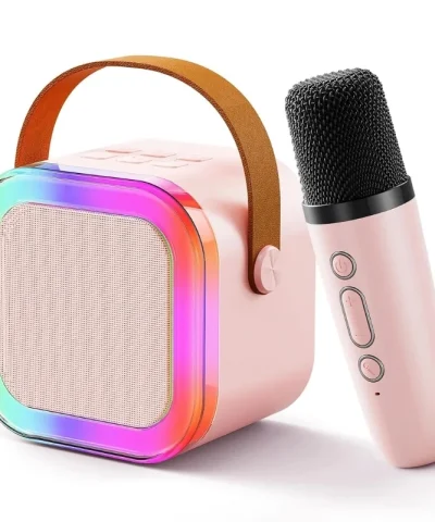 Karaoke Portable Wireless Bluetooth Speaker with Microphone Sound System for Singing and Parties (Random Color)
