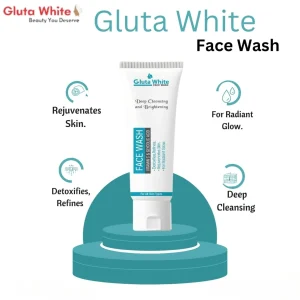 Gluta White Face Wash | Deep Cleansing Brightening Oil Control Gentle Daily Cleanser