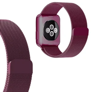 Plum | Apple Watch Milanese Magnetic Loop Strap | Stainless Steel Band  | 42mm / 44mm / 45mm