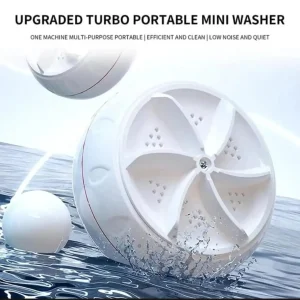 Portable USB Mini Turbo Washer | Ultrasonic Travel Washing Machine for Socks, Underwear & Dishes