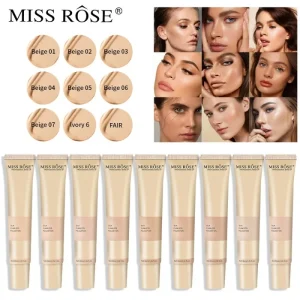 Miss Rose Silk Flawless Foundation | Long-Lasting Lightweight Liquid Foundation with Natural Radiant Finish
