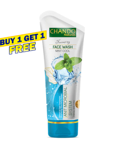 Face Wash | Chando Naturals Mint Cool Anti-Microbial Face Wash 100ml Daily Cleanser for Oily and Acne-Prone Skin