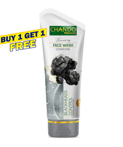 Face Wash | Chando Naturals Charcoal Blackheads Control Face Wash 100ml Daily Cleanser for Oily and Combination Skin