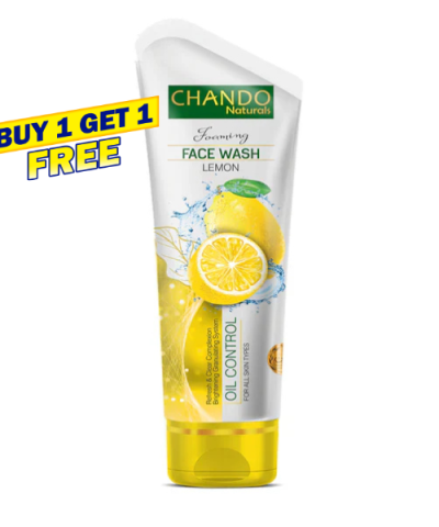 Face Wash | Chando Naturals Lemon Oil Control Face Wash 100ml Gentle Cleanser for Oily and Combination Skin