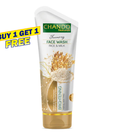 Face Wash | Chando Rice & Milk Brightening Face Wash 100ml Gentle Cleanser for Radiant Glowing Skin