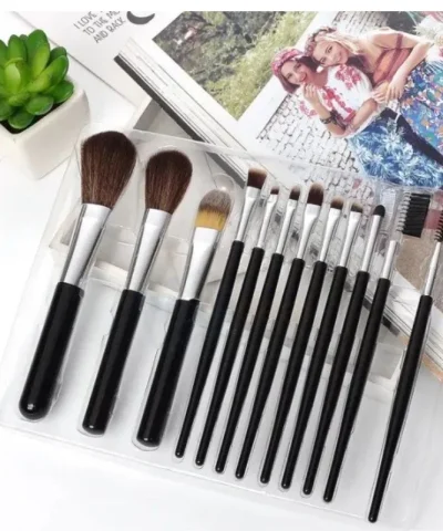 Mac Beauty Makeup Brush Set – 12-Piece Professional Makeup Tool Kit | Soft, High-Quality Synthetic Bristles