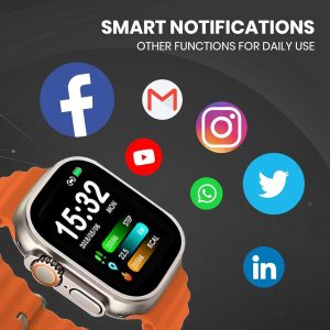 Smart Watch Ultra USE-9 | 8 in 1 Strap with Free Airpods