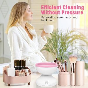Electric Makeup Brush Cleaner Machine - Automatic |  USB Rechargeable & Gentle on Bristles | Random Color