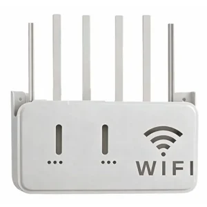 WiFi Router Storage Box & Wall Mount Shelf  Universal Cable Organizer | Space-Saving Holder for Modem, Set-Top Box & Smart Devices | Home & Office Use