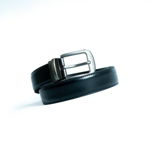 Black &  Brown Imported Reversible Belt | Double-Sided Matt Finish Strap with Elegant Metal Buckle