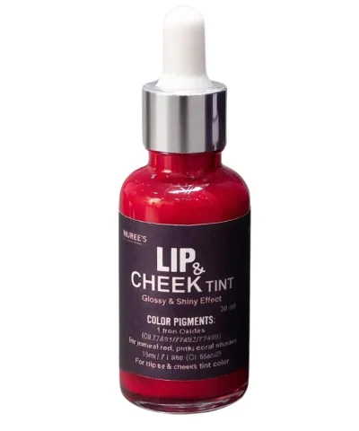 Glossy Lip & Cheek Tint | High-Shine Finish, Long-Lasting Color Pigments & Moisturizing Oils
