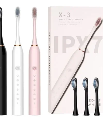 X3 Sonic Electric Toothbrush Rechargeable | USB Fast Charging Toothbrush with 5 Modes Deep Cleaning Whitening & Gum Care
