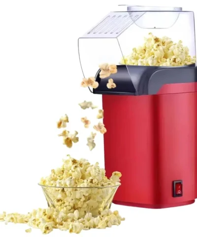 Oil Free Mini Popcorn Maker  | Hot Air Popcorn Machine | Electric Popcorn Popper for Home & Kids | 1200W