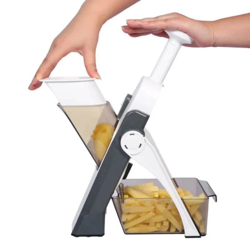 Brava Spring Vegetable Slicer Chopper | Manual Mandoline Cutter / Grinder | Multi-Function Fruit & Vegetable Slicer - Image 4
