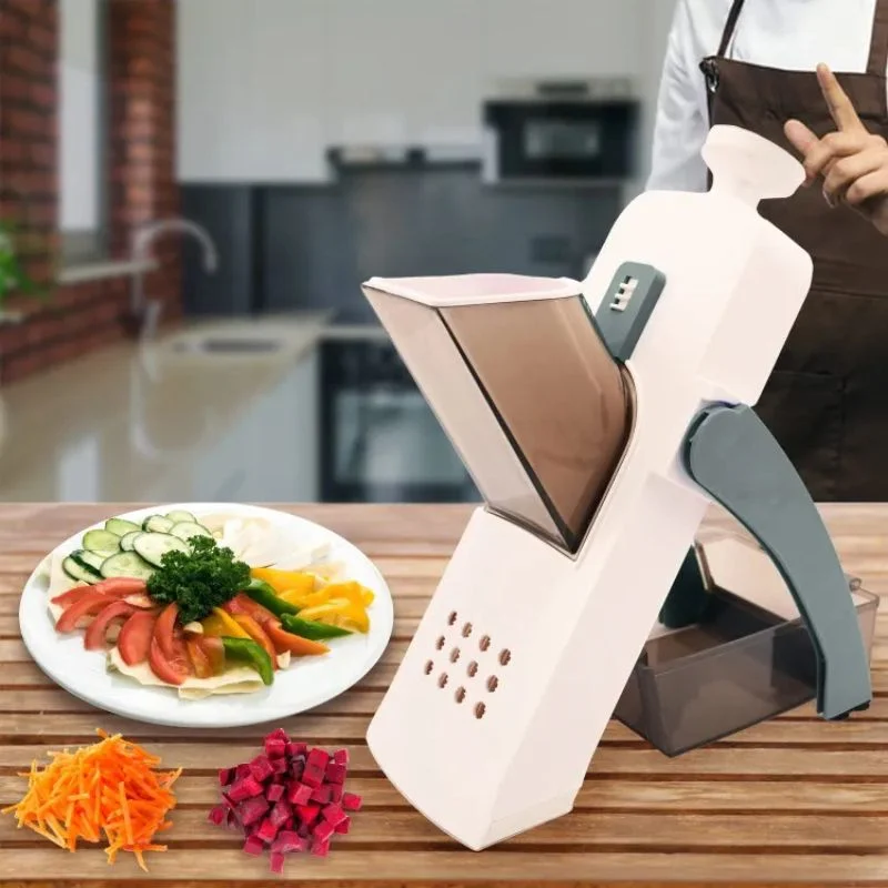 Brava Spring Vegetable Slicer Chopper | Manual Mandoline Cutter / Grinder | Multi-Function Fruit & Vegetable Slicer - Image 7