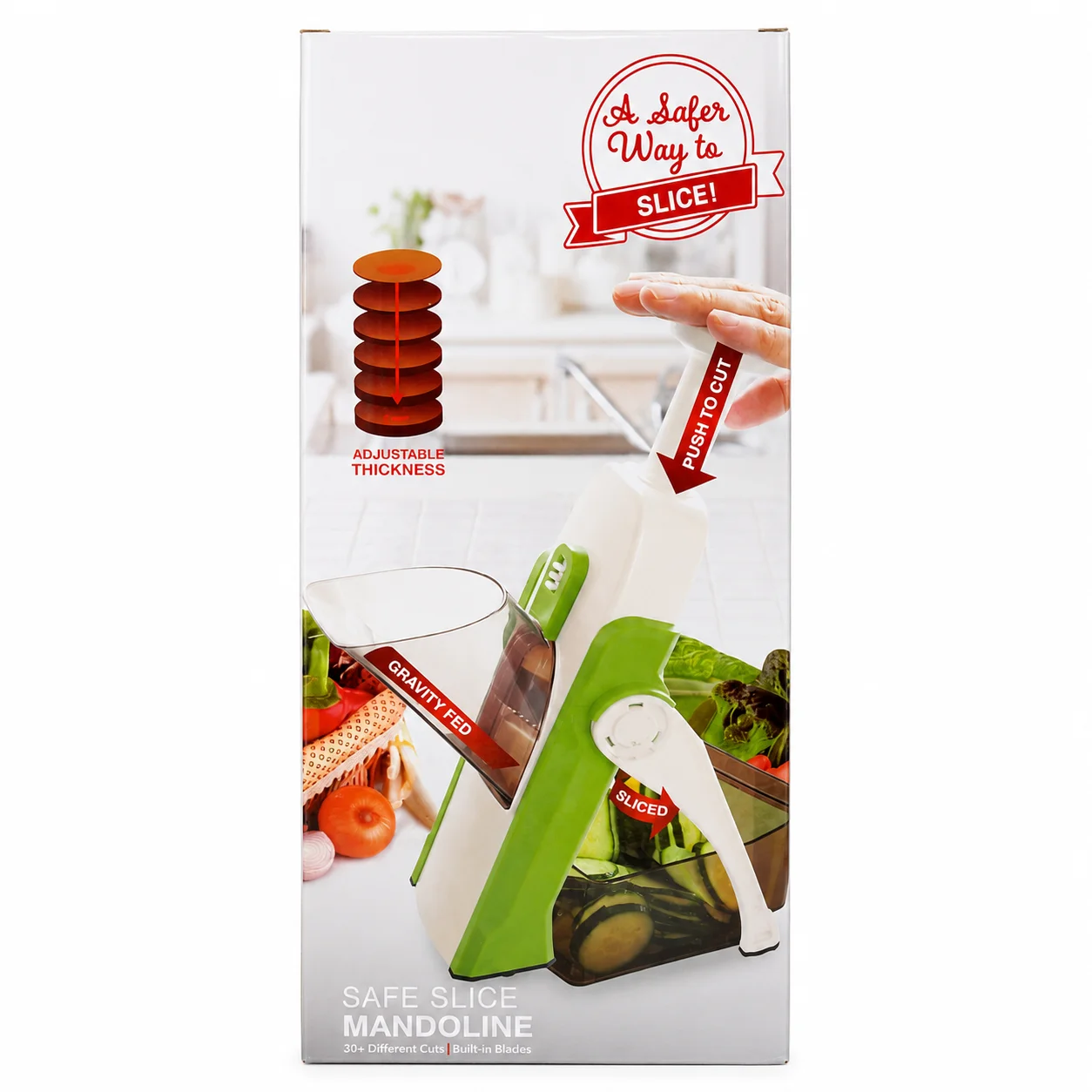Brava Spring Vegetable Slicer Chopper | Manual Mandoline Cutter / Grinder | Multi-Function Fruit & Vegetable Slicer - Image 2
