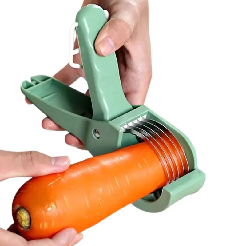 5 Blade Vegetable & Fruit Cutter and Slicer | Multipurpose Vegetable Chopper & Fruit Slicer | Kitchen Cutter with 5 Stainless Steel Blades | Multiple Colors - Image 6