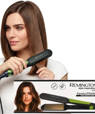 REMINGTON S-515 Hair Straightener & Curler | Deep Keratin Fixing  | Deneliss Titanium | Adjustable Temperature | For All Hair Types