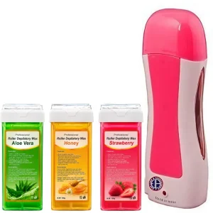 Refill Hair Removal Wax Roller | Roll-On Wax Refill for Body & Facial Hair Removal | Depilatory Wax Cartridge for Legs, Arms & Body | Random Flavor
